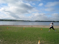 Kensington Challenge 15K 2008-09 029  Lone runners still coming in, looks like she is really working it and has a strong finish kick. : Events, Race, Running